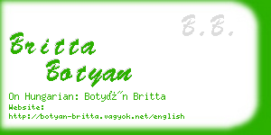 britta botyan business card